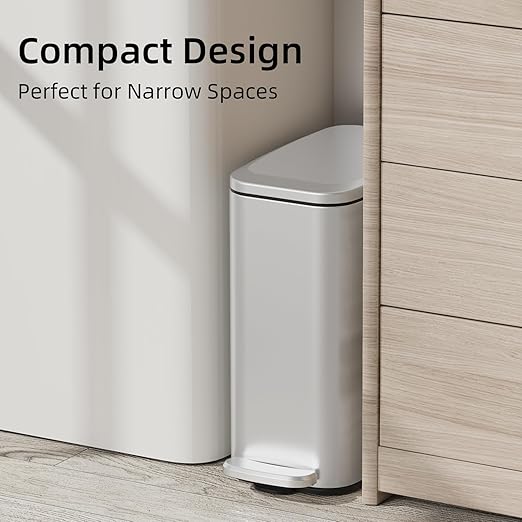 KUK Slim Bathroom Trash Can - Image 3