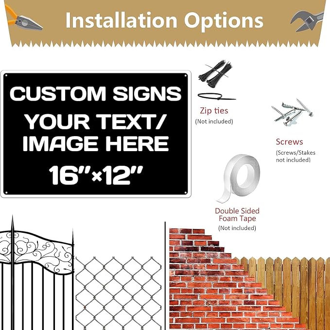 custom signs personalized, Aluminum Weatherproof Metal Sign, hazard sign - Image 5