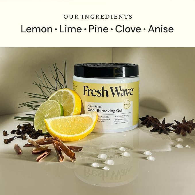 Fresh Wave Lemon Odor Removing Gel, 15 oz., Natural Plant-Based Odor Eliminator - Image 2