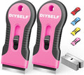 DIYSELF 2 Pack Razor Blade Scraper, Enhanced Razor Scraper, Razor Blade Scraper by DIYSELF