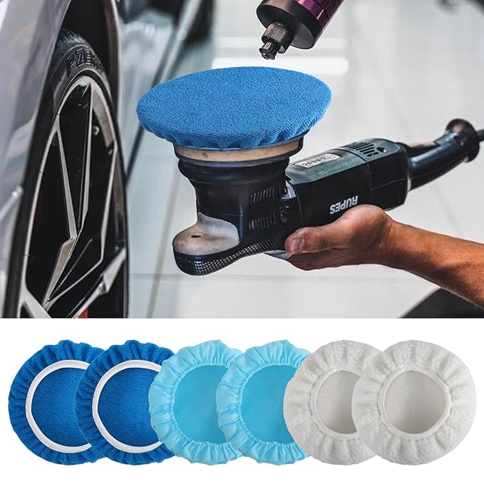 40 Pieces Polishing Bonnet Pads, Car Polisher Pad Bonnet 5-6 Inch, Car Buffer - Image 6