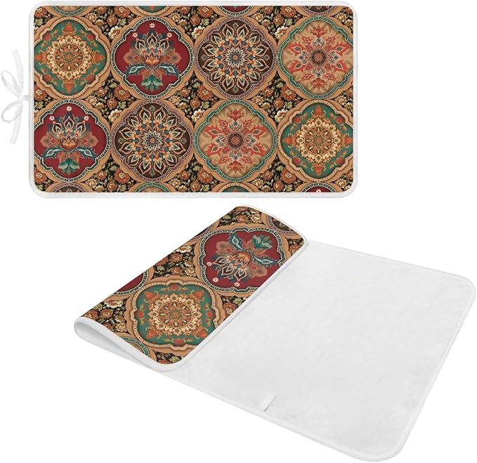Folding Ironing Mat Heat and Steam Resistant Mandala Ironing Pad 32 x 16 Inch - Image 2