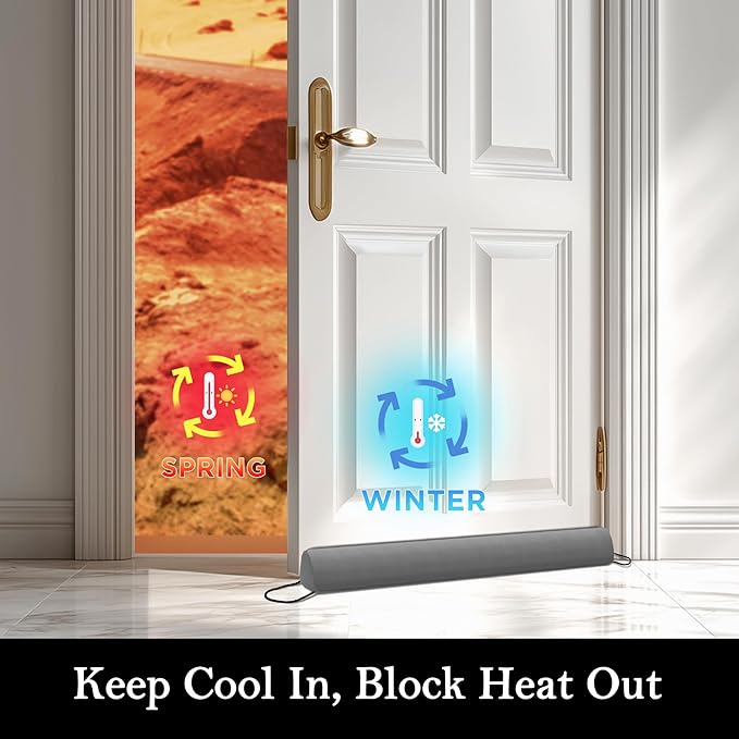 Sunolga 48" Door Draft Stopper Blocks Hot and Cold Air - Image 8