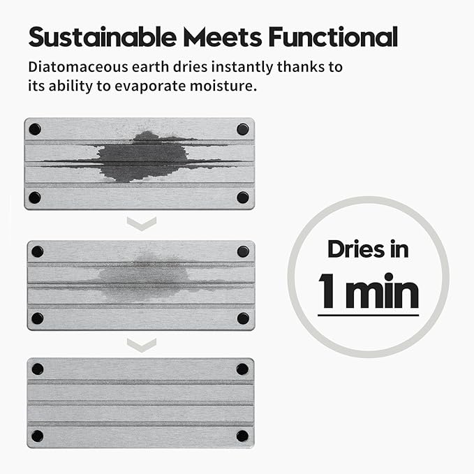 Fast Stone Drying Tray Diatomite Sponge Holder Mat, Kitchen Sink Organizer Sink - Image 2