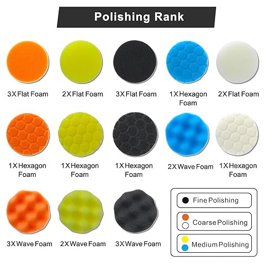 Car Foam Polishing Buffing Kit, Polishing Buffing Pads, Wool Pads, Polishing & - Image 2