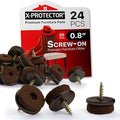 Screw-On Felt Furniture Pads X-Protector 24 PCS by X-Protector