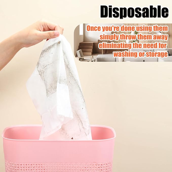 60 Counts Sweeper Wet Mopping Cloths 17.7 x 11.8'' X Large Wet Mop Pads Refills - Image 6