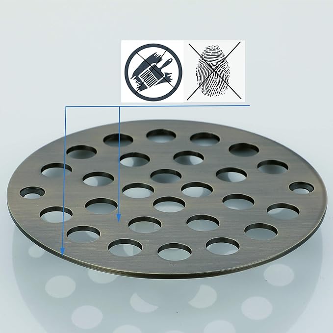 4-Inch Screw-in Shower Strainer Drain Cover Replacement Floor Strainer - Image 3