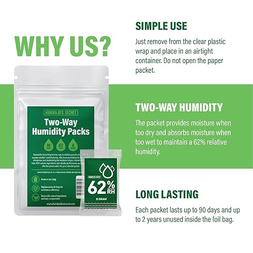 Humboldts Secret 62% Humidity Packs RH 2-Way | Moisture Absorber & Regulator - Image 3