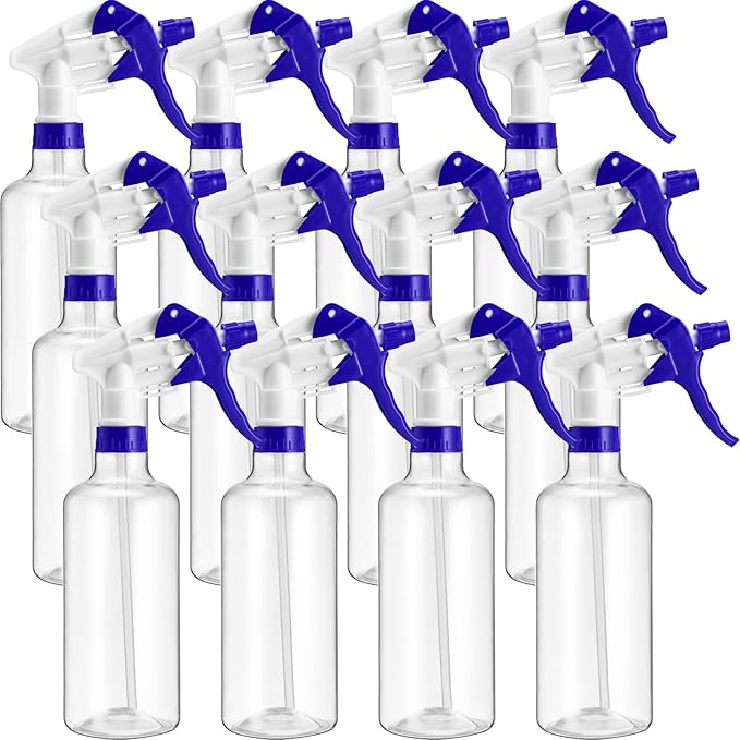 Eccliy 12 Pcs 16 Oz Plastic Spray Bottle, Adjustable Empty Reusable Sprayer by Eccliy