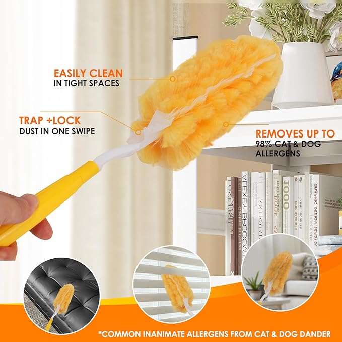50 Count Duster Refills, Static Dust Removal Brush Disposable Replacement Head - Image 2