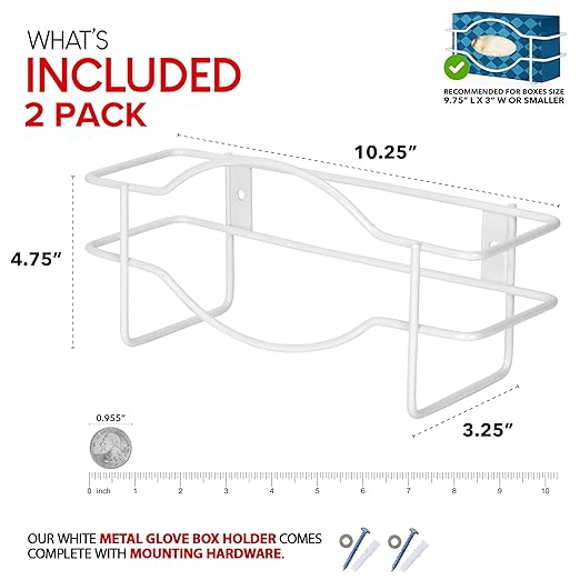 Stock Your Home Tissue Box Shelf, Glove Box Holder Wall Mount, - Image 3