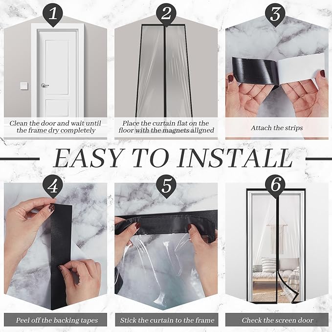 Amylove Zipper 34 x 80 Inch Dust Barrier Door Kit Construction Door Barrier 2.8 - Image 5