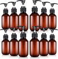 Tessco for you 12 Pack Amber Soap Dispenser Empty Plastic Pump Bottles by Tessco