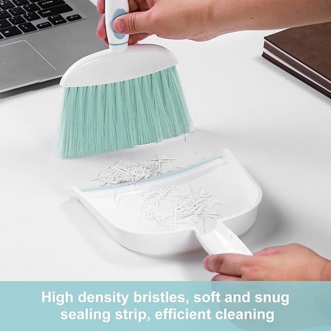 NACENA Small Dust Pan and Brush Set, Mini Broom and Dustpan Set Small Hand - Image 6