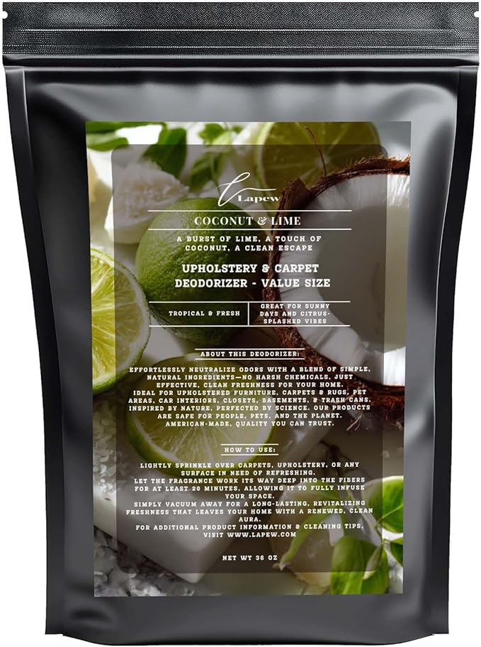 Coconut & Lime Carpet Freshener Powder Refill 36 oz | Powerful Odor Eliminator by Lapew