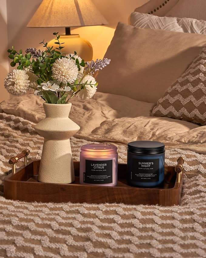 M&SENSE Soy Candles for Home Scented, 11.6oz Lavender Citrus Scent Aromatherapy - Image 8