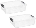 Superio Storage Bins with Lids, Stackable Totes, BPA Free, Odor Free, Organizer by Superio