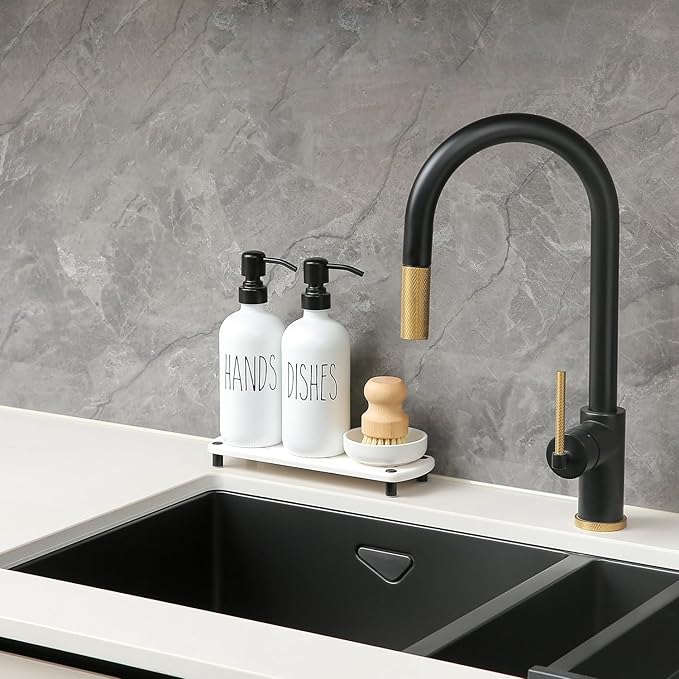 MOMEEMO White Soap Dispenser Set Comes - Image 3
