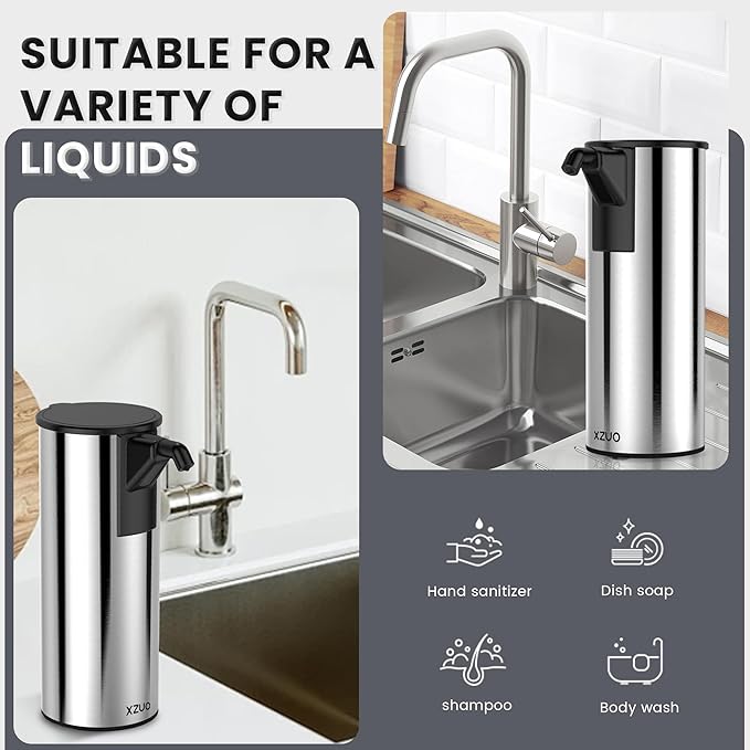 Automatic Soap Dispenser Touchless 11.8oz 4-Level Adjustment Auto Hand Soap - Image 5