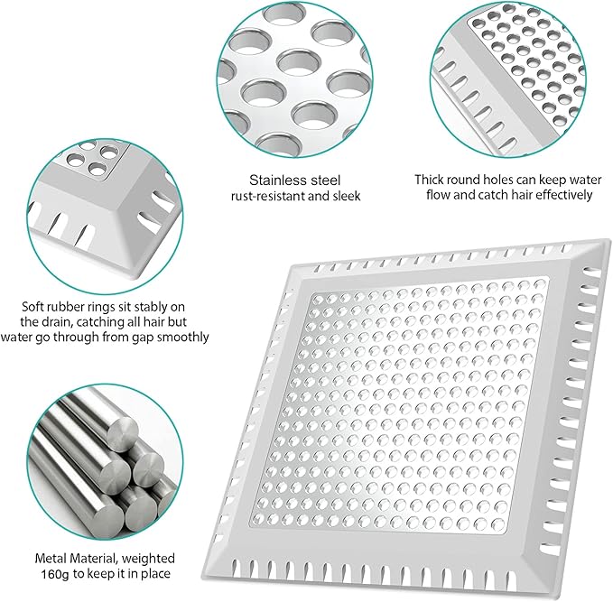 Shower Drain Hair Catcher/Drain Strainer/Shower Drain Cover - Image 4