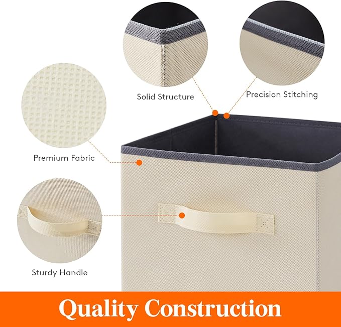 Lifewit 12 Packs Storage Cubes, 11 Inch Cube Storage Bins, Foldable Decorative - Image 3