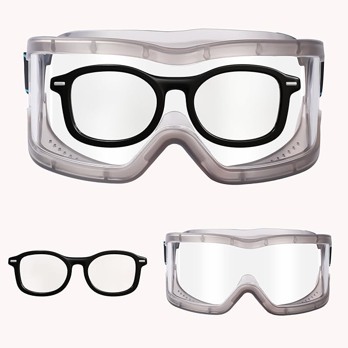 Chemistry Lab Safety Goggles, that Fit Over Glasses, Scientific, Construction - Image 2