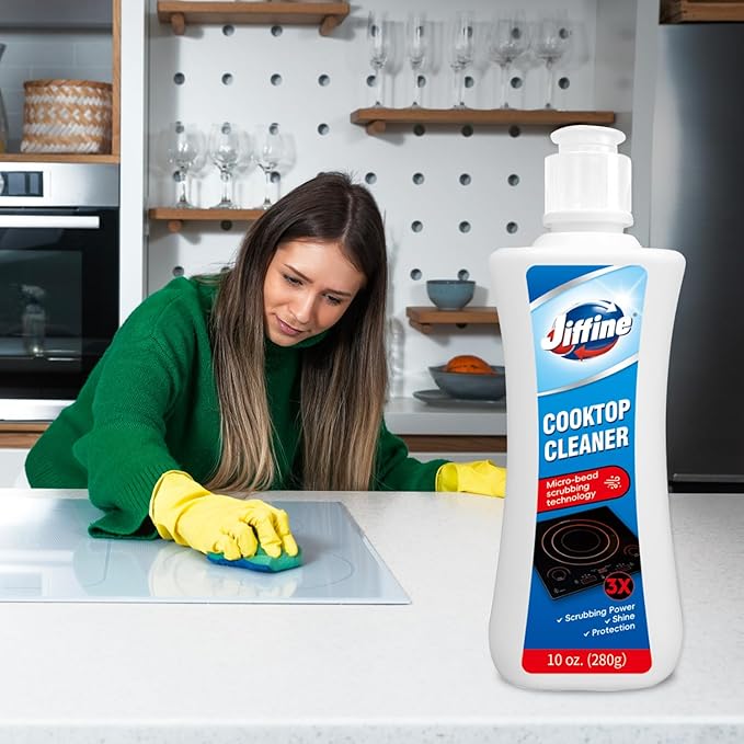 Glass Cooktop Cleaner Kit & Polish - 10 oz Stove Top Cleaner - Image 7