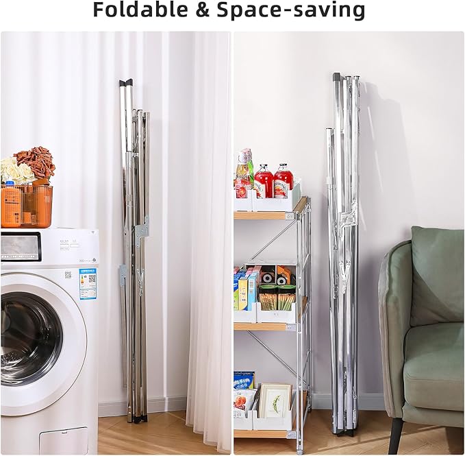 funest Drying Rack Clothing, 79 Inches Adjustble & Foldable Laundry Drying Rack - Image 4