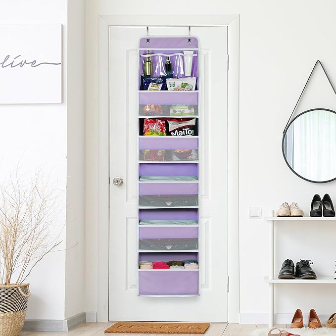 Univivi 6-Shelf Over Door Hanging Organizer Fabric Baby Door Storage - Image 6