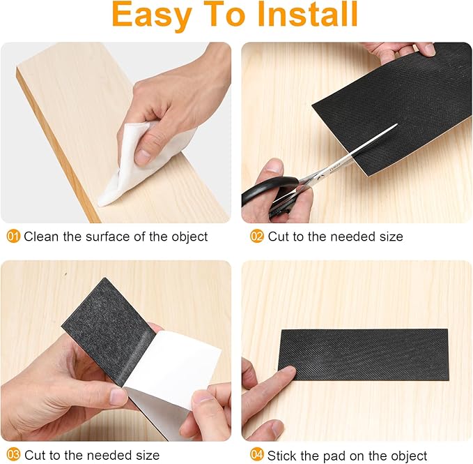 CHUNZEXI Non Slip Furniture Pads 4 PCS 6" x 4", Heavy Duty Rubber Grippers - Image 4