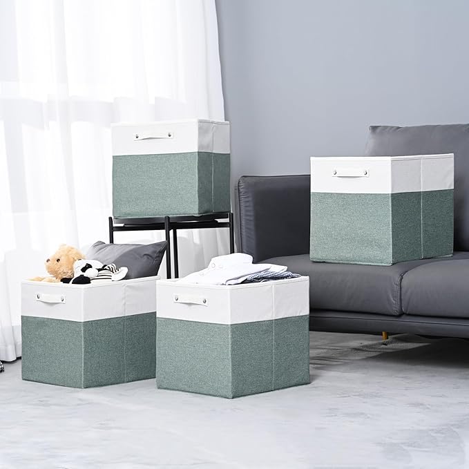 13 x 13 Inch Fine Linen Storage Bins - Image 6