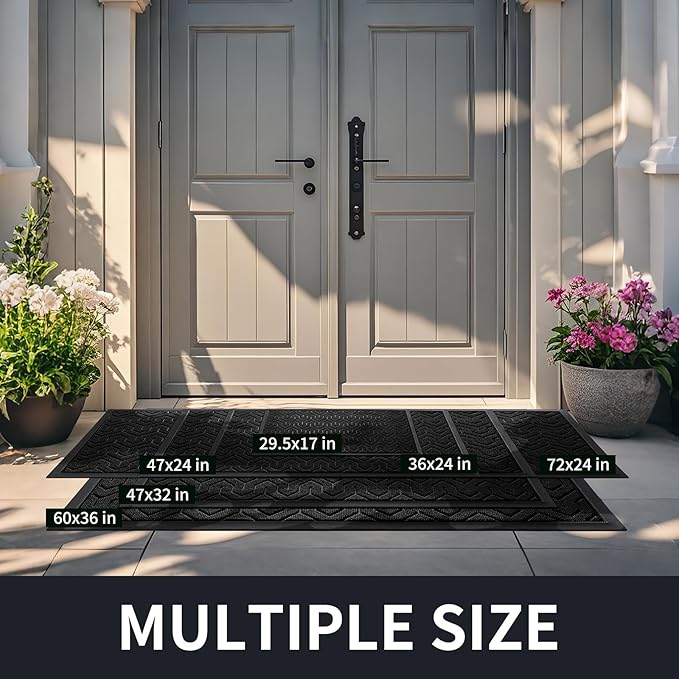 Yimobra Large Door Mat Outside Entrance 36x24, Waterproof Heavy Duty Outdoor - Image 2