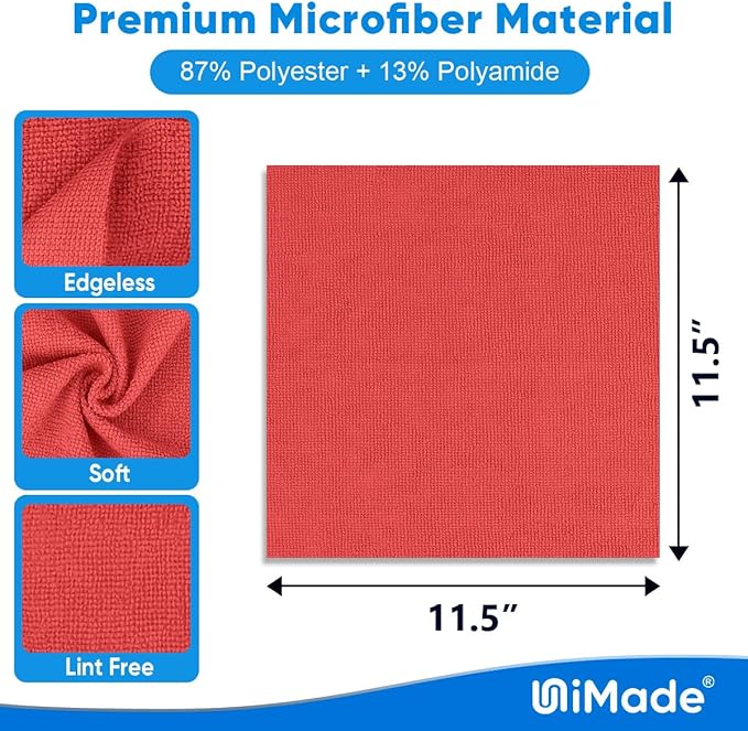 Shop Towels Rags, 150 Pack Reusable Shop Rags Bulk Microfiber Cleaning Cloth - Image 2