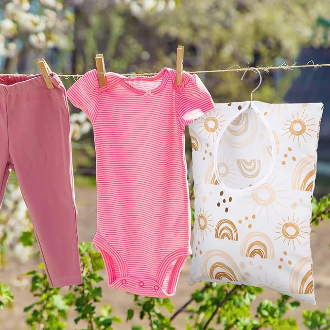 Woanger 2 Pcs Clothes Pin Bag Clothespin Holder 15 x 11 in to Hang on Line - Image 6