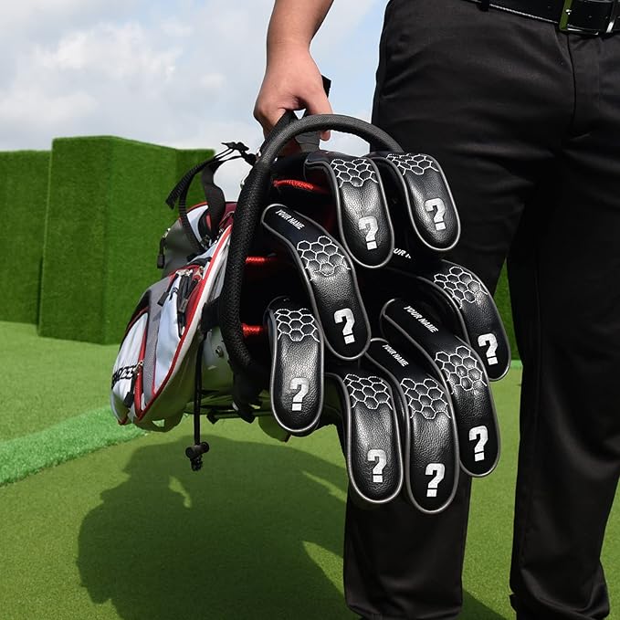 mytag 8PCS Golf Hybrid Iron Covers Set, Knit Hybrid Head Covers, Fits Cobra T - Image 5