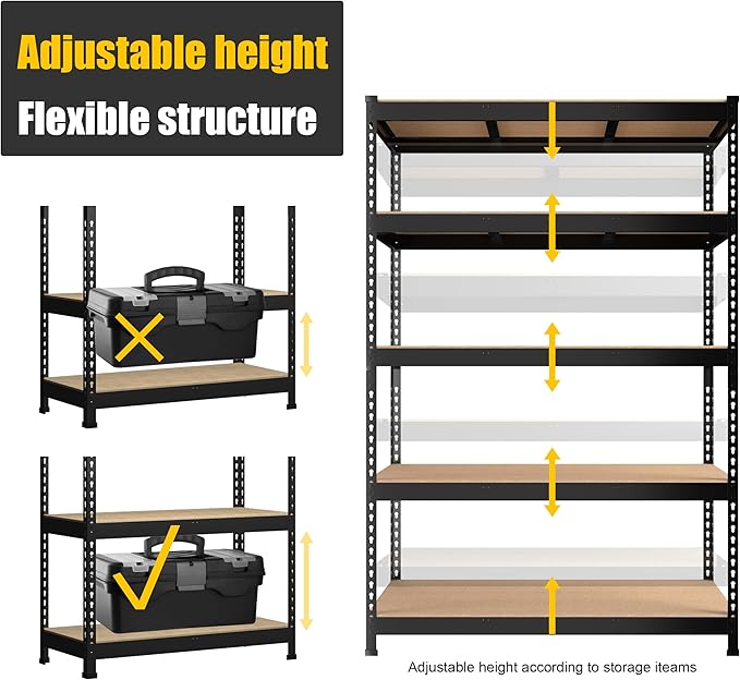 PrimeZone 5 Pack Heavy Duty Storage Shelves - Image 6