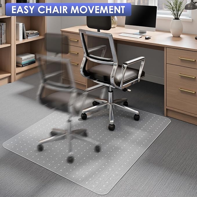 Kuyal Office Chair Mat for Carpet, 32x49 Clear Heavy Duty Computer Chair Mat - Image 6