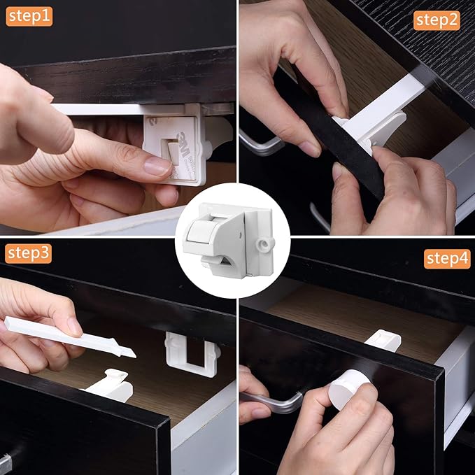 Vmaisi Adhesive Magnetic Locks for Cabinets & Drawers - Image 6