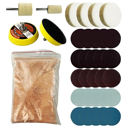 34Pcs Glass Polishing Kit, by Flylin