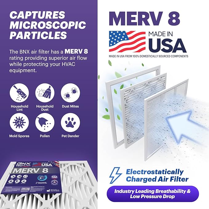 BNX TruFilter 20x23x1 Air Filter MERV 8 - Image 3