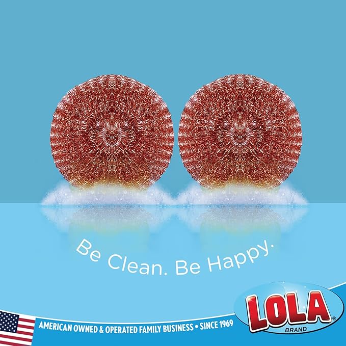 Copper Mesh Scouring Pad by LOLA, 2 Pack, 45 Grams, Copper Coated Knitted Wire - Image 5