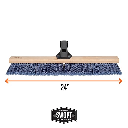 SWOPT 24” Premium Multi-Surface Push Broom Head — Indoor and Outdoor Push Broom - Image 6