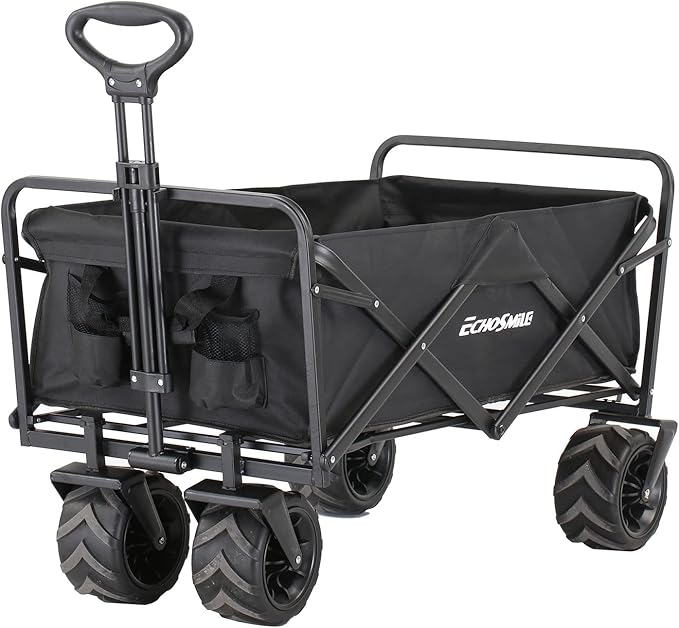 EchoSmile Heavy Duty 350 Lbs Capacity Collapsible Wagon, Outdoor Folding by EchoSmile