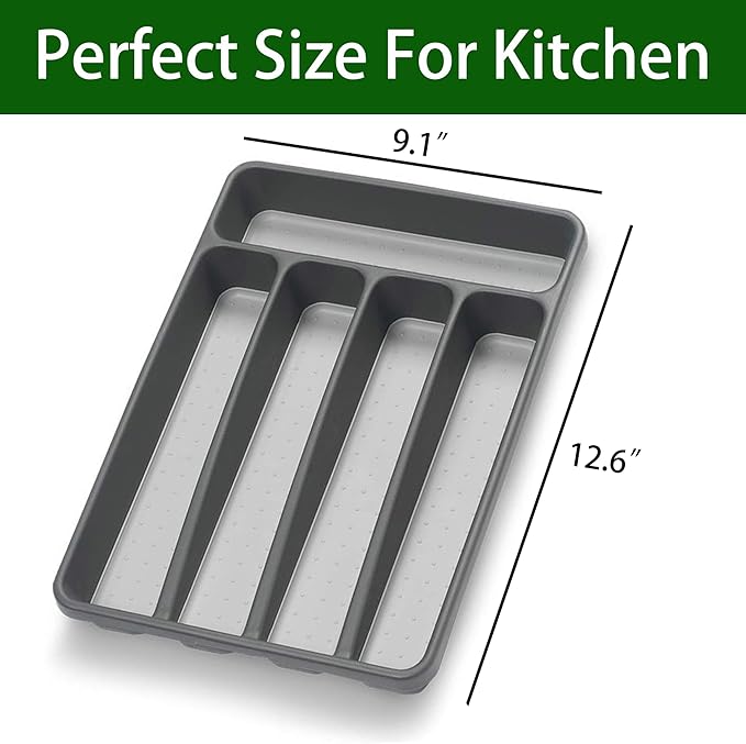 Silverware Organizer 2 Pieces Utenisl Organizer Holder Kitchen Drawer Organizer - Image 3