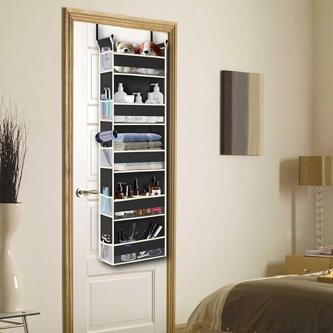 2 Pack Over The Door Hanging Organizer 5-Shelves and 10 Side Pockets, Over The - Image 2