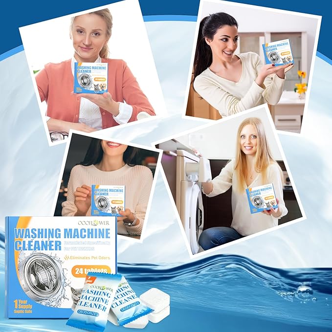 Washing Machine Cleaner Tablets 24 Pack, Formulated - Image 6