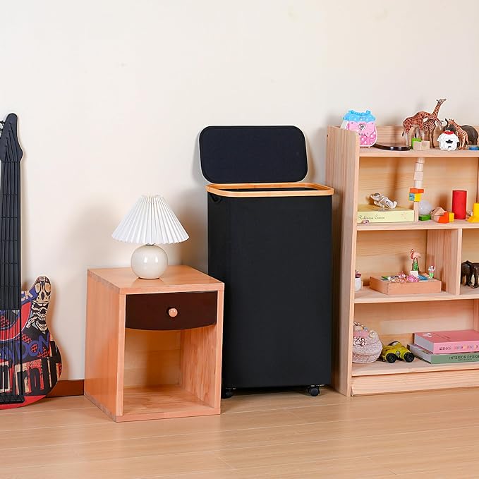 Slim Laundry Hamper with Wheels, Narrow Hampers - Image 5