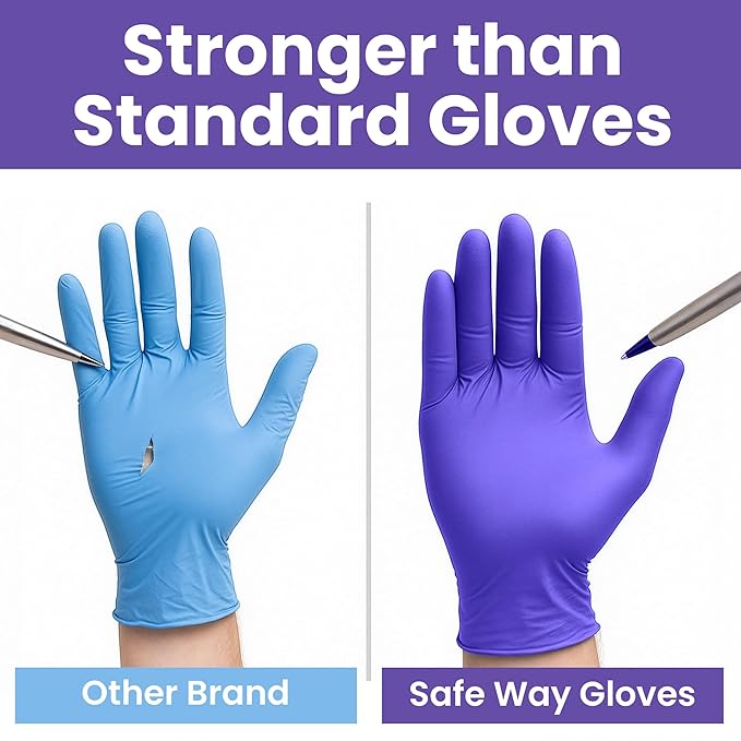 SafeWay Nitrile Disposable Gloves — Multi-Purpose Powder-Free, Medical Use - Image 5