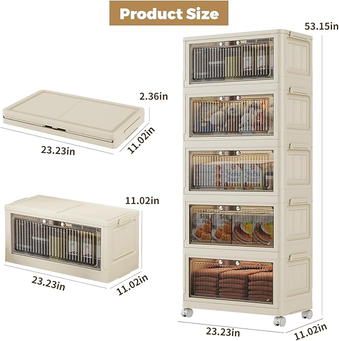 5 Tier - 48QT Storage Bins - Image 2